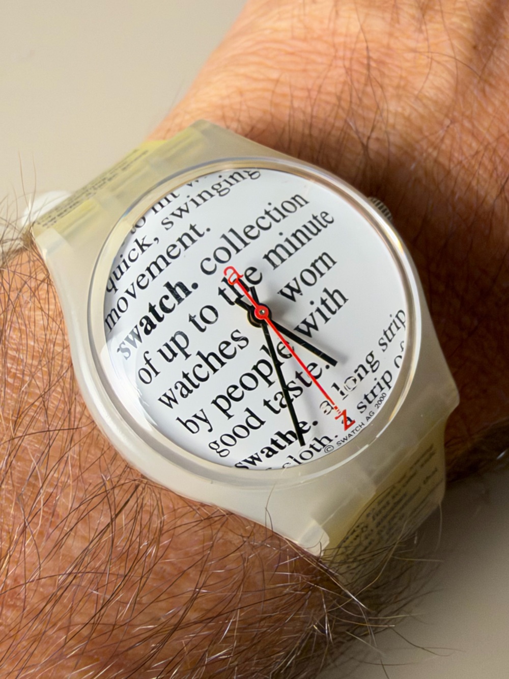 Vintage Swatch GK338 Gent “Page 1983”from 2000 release. 35mm. New battery.